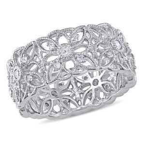 Diamond Vintage Filigree Ring 1/3 Carat (ctw) in Sterling Silver